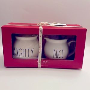 Rae Dunn Naughty & Nice Sugar and Creamer Set